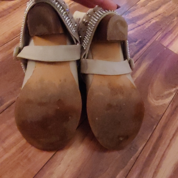 Taupe boots with rhinestones and studs - Picture 6 of 6